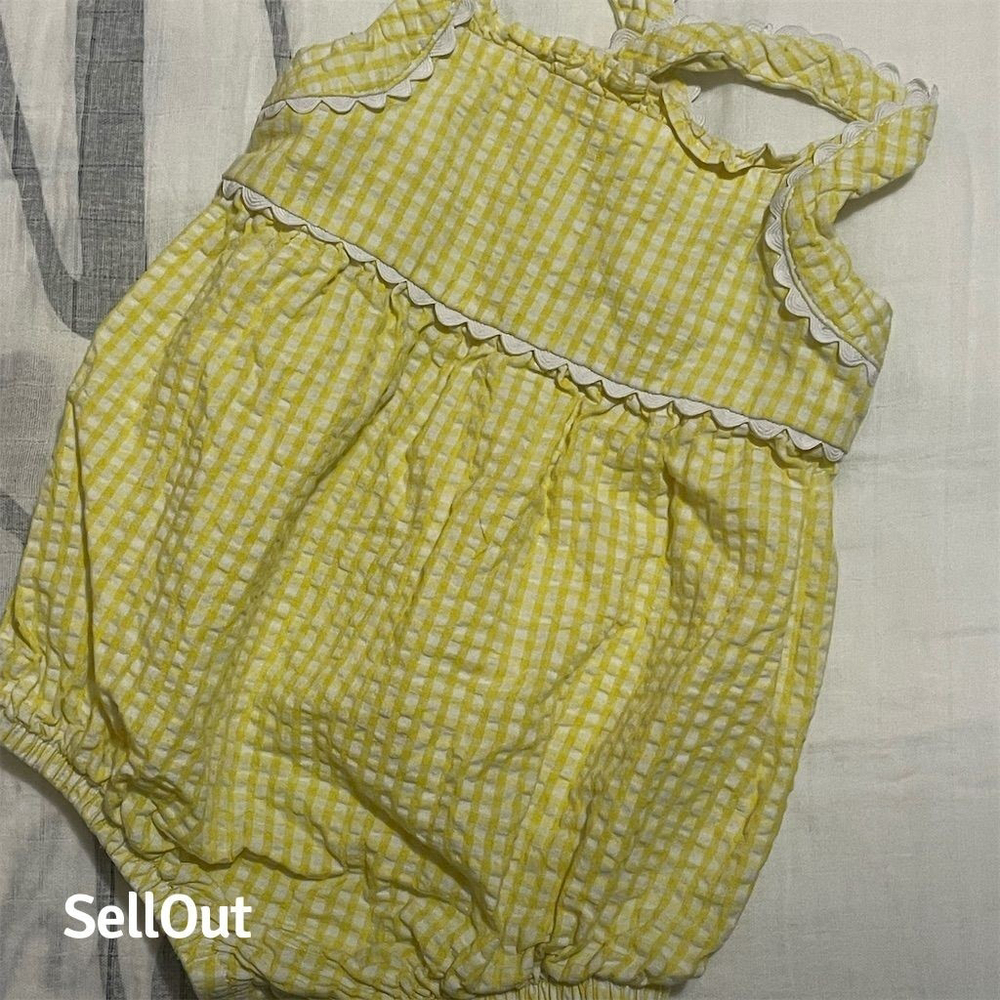 Starting Out Yellow Gingham Bodysuit 18m - Picture 2 of 7